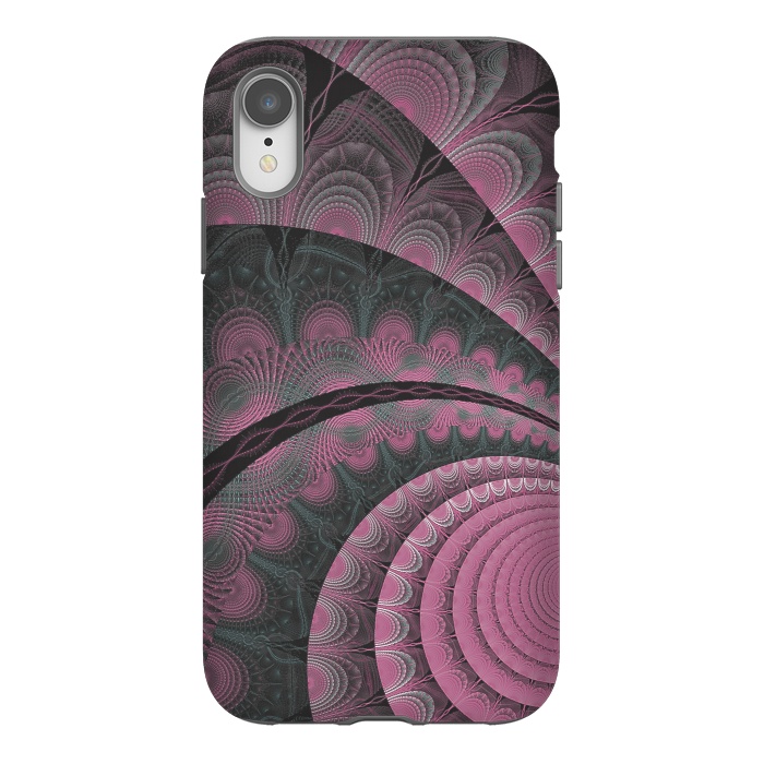 iPhone Xr StrongFit Pink Fractal Design by Andrea Haase