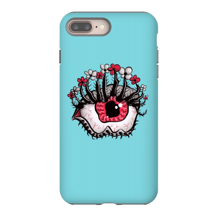 iPhone 7 plus StrongFit Weird Eye Melt Creepy Psychedelic Art by Boriana Giormova