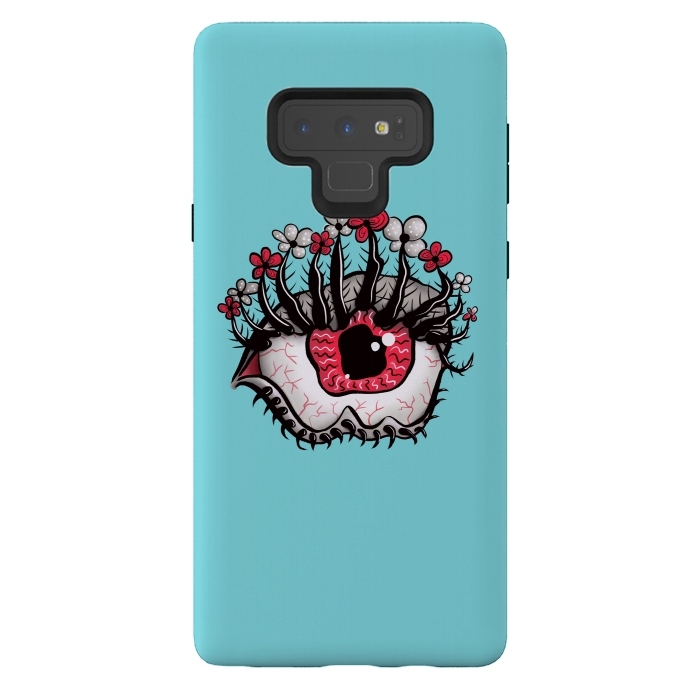 Galaxy Note 9 StrongFit Weird Eye Melt Creepy Psychedelic Art by Boriana Giormova
