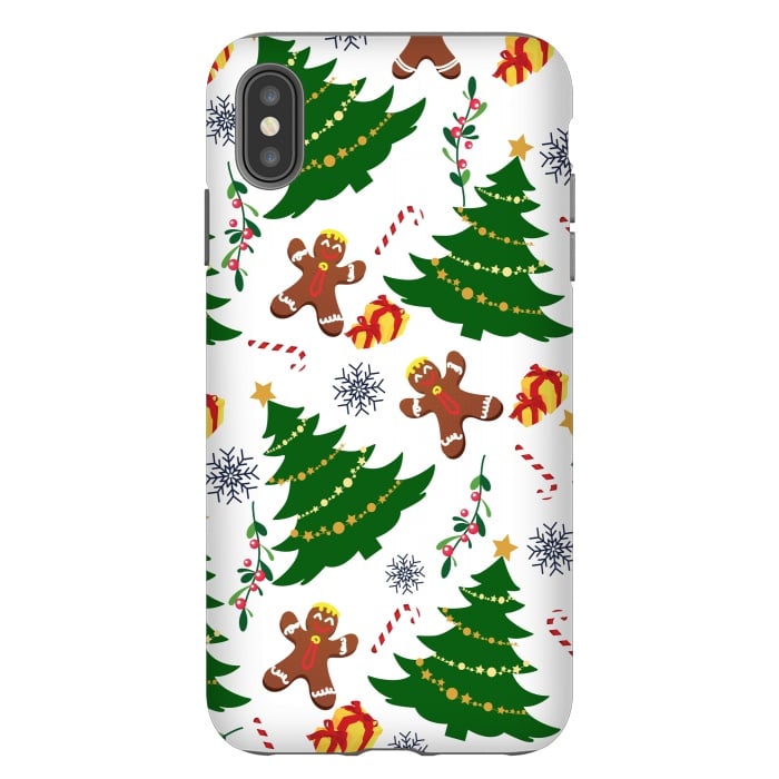 iPhone Xs Max StrongFit Holly Jolly Christmas by Allgirls Studio