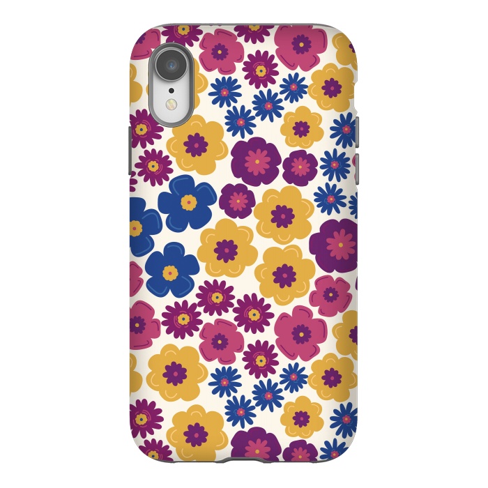 iPhone Xr StrongFit Pop Floral by TracyLucy Designs