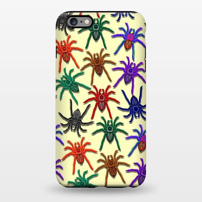 iPhone 6/6s plus StrongFit Spiders Colorful Halloween Tarantulas Pattern by BluedarkArt