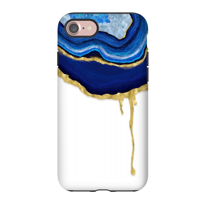 iPhone 7 StrongFit Sapphire Dripping Agate by Noonday Design