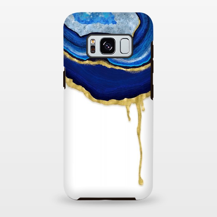 Galaxy S8 plus StrongFit Sapphire Dripping Agate by Noonday Design