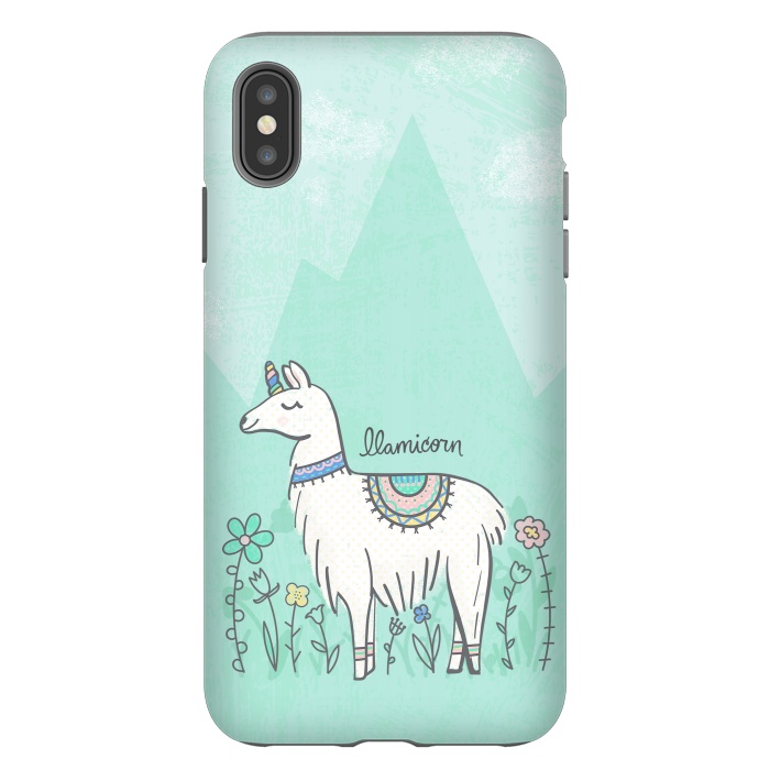 iPhone Xs Max StrongFit Llovely Llamicorn by Noonday Design