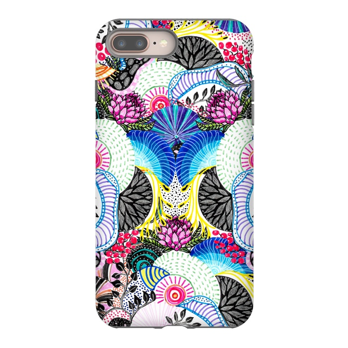 iPhone 7 plus StrongFit Whimsical abstract hand paint design  by InovArts
