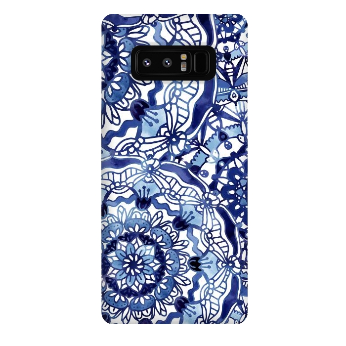 Galaxy Note 8 StrongFit Delft Blue Mandalas by Noonday Design