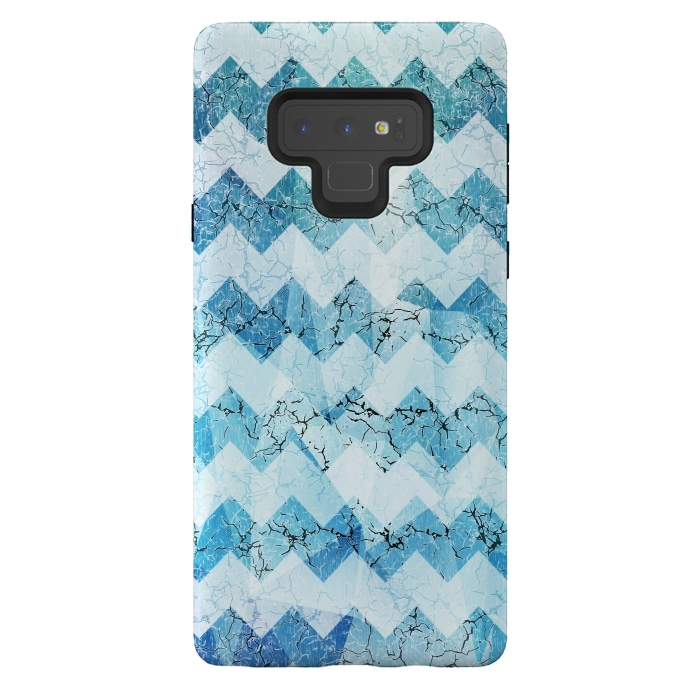 Galaxy Note 9 StrongFit Blue chevron by Jms