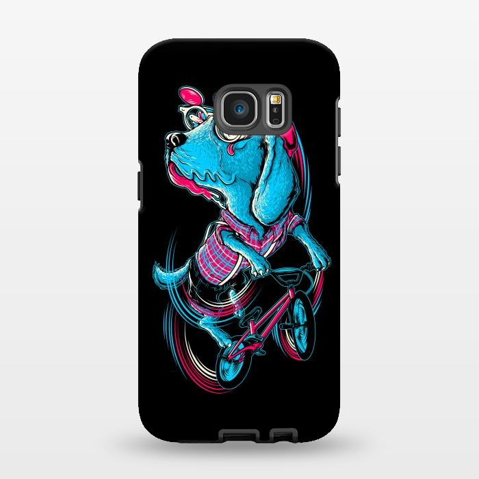 Galaxy S7 EDGE StrongFit Dog Biker by Afif Quilimo