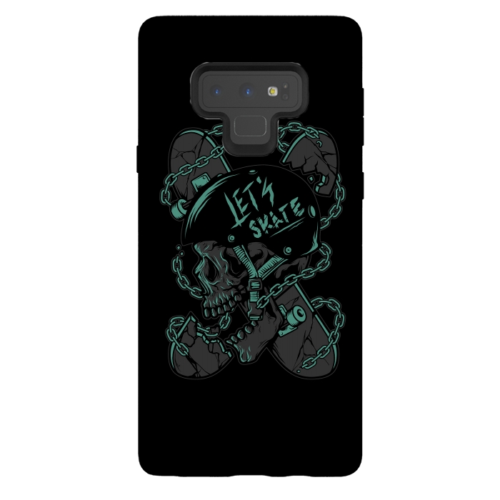 Galaxy Note 9 StrongFit Skullboarder by Afif Quilimo