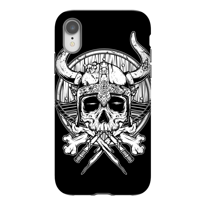 iPhone Xr StrongFit Skull Viking by Afif Quilimo