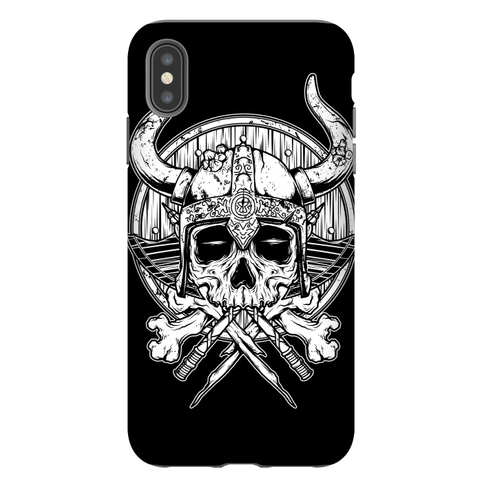 iPhone Xs Max StrongFit Skull Viking by Afif Quilimo