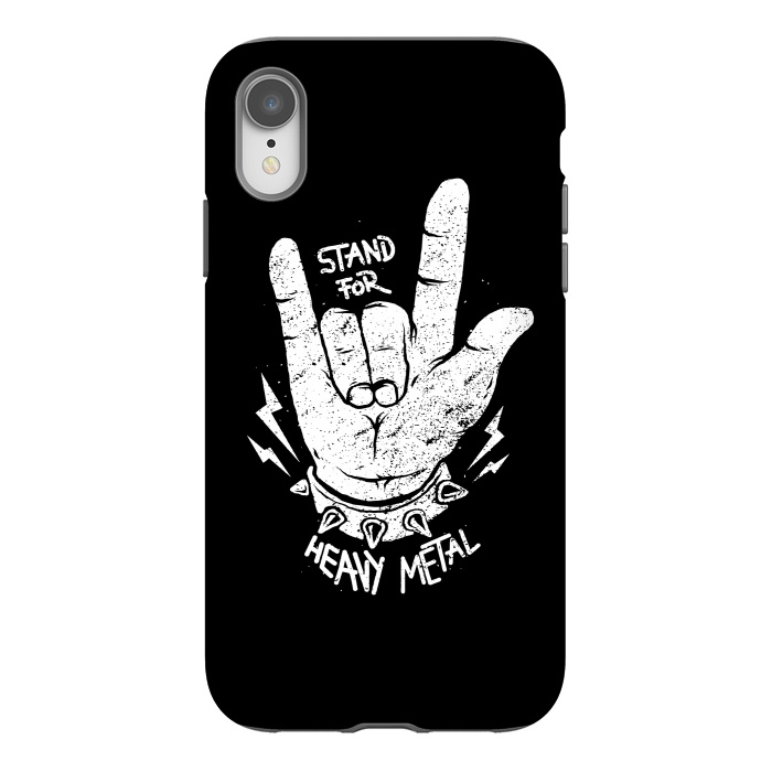 iPhone Xr StrongFit Stand for Heavy Metal by Afif Quilimo