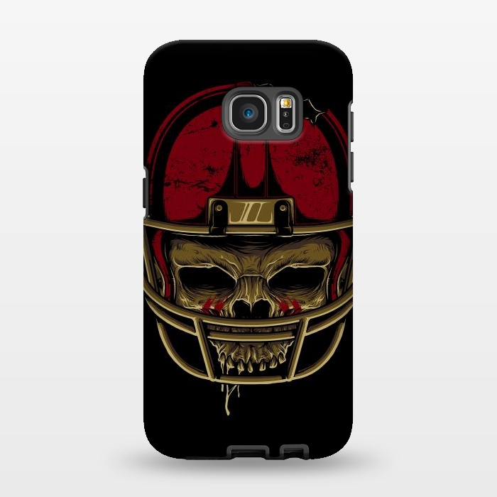 Galaxy S7 EDGE StrongFit American Football Skull by Afif Quilimo