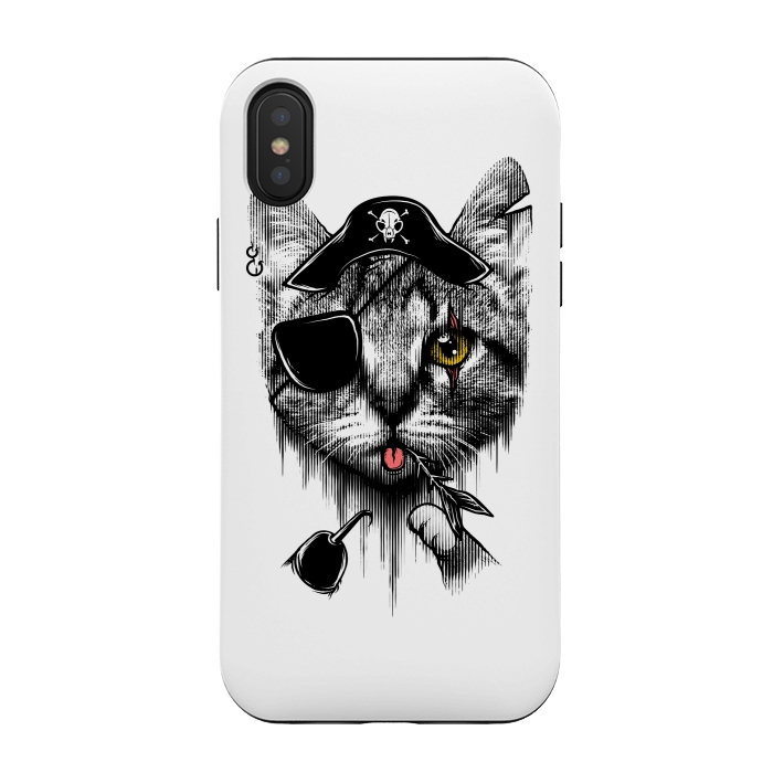 iPhone Xs / X StrongFit Piratecat by Afif Quilimo