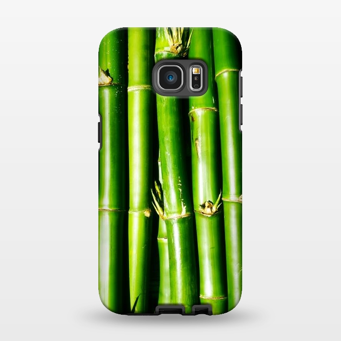 Galaxy S7 EDGE StrongFit Bamboo Zen Green Nature by BluedarkArt