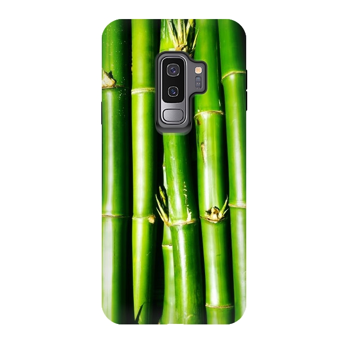 Galaxy S9 plus StrongFit Bamboo Zen Green Nature by BluedarkArt