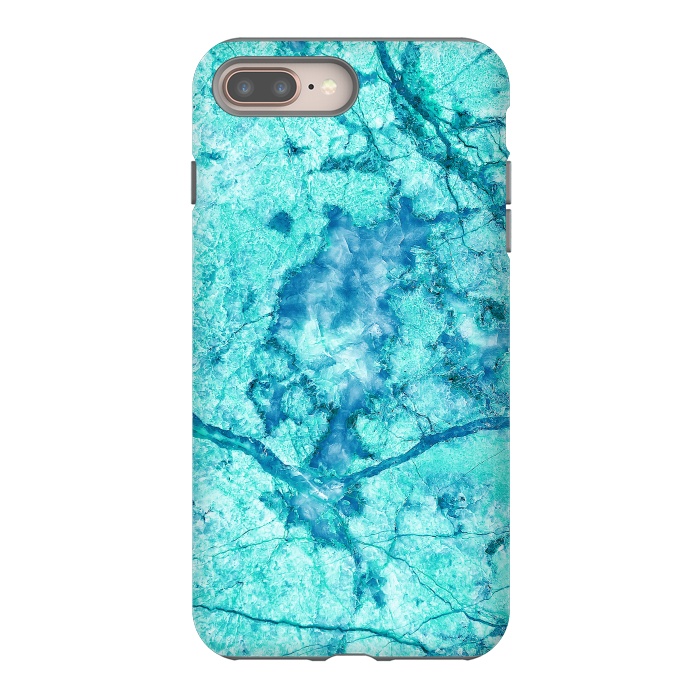 iPhone 7 plus StrongFit Turquoise Marble by Art Design Works