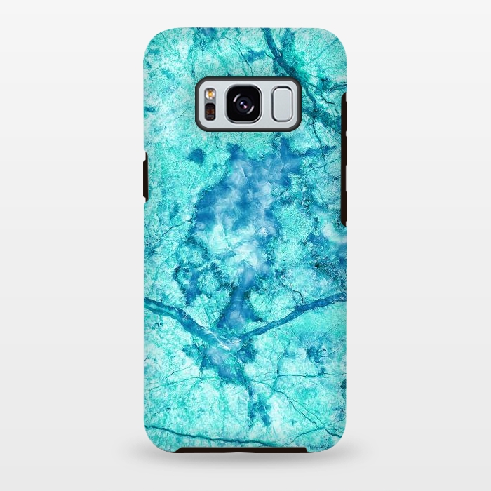 Galaxy S8 plus StrongFit Turquoise Marble by Art Design Works