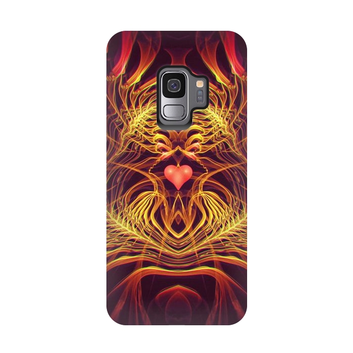 Galaxy S9 StrongFit Fractal Heart by Art Design Works