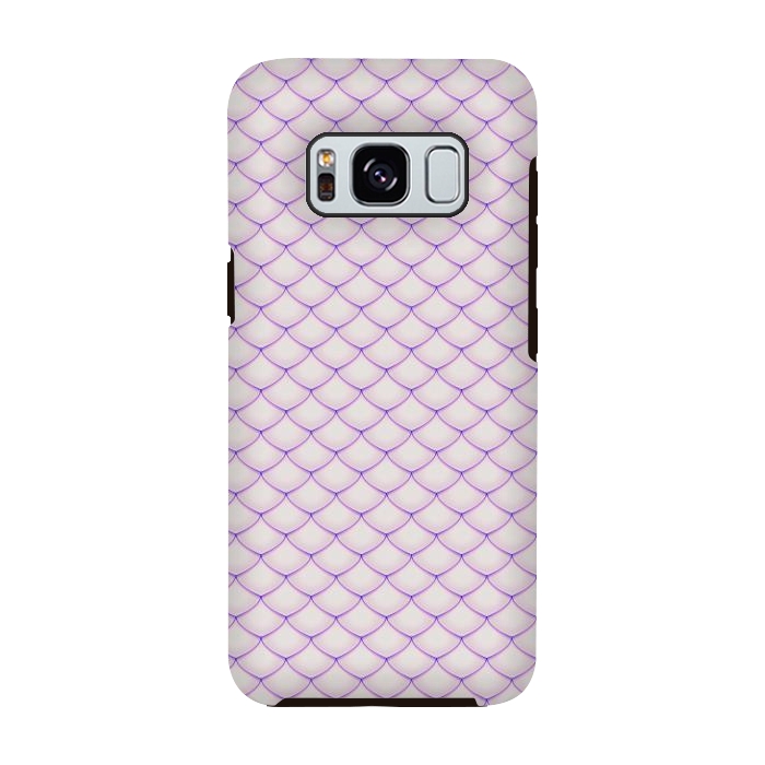 Galaxy S8 StrongFit Pink Fish Scale Pattern by Art Design Works