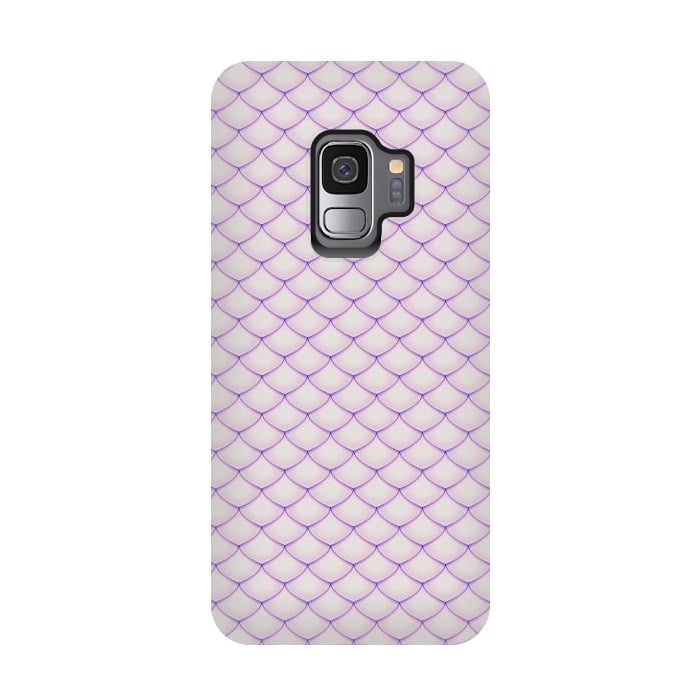 Galaxy S9 StrongFit Pink Fish Scale Pattern by Art Design Works
