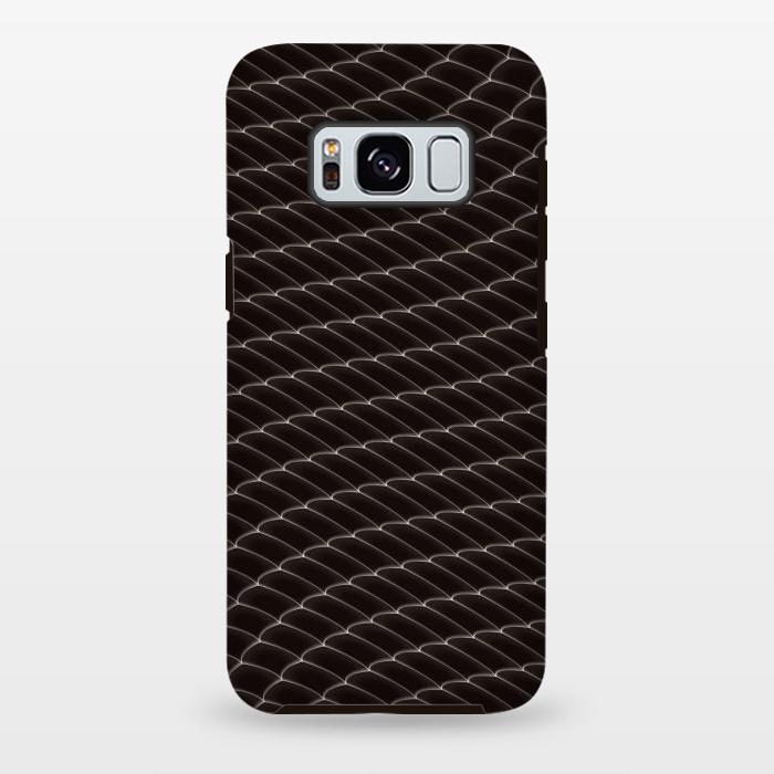 Galaxy S8 plus StrongFit Black Snake Scale Pattern by Art Design Works