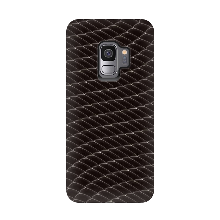 Galaxy S9 StrongFit Black Snake Scale Pattern by Art Design Works