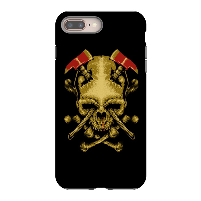 iPhone 7 plus StrongFit Skull Axes by Afif Quilimo