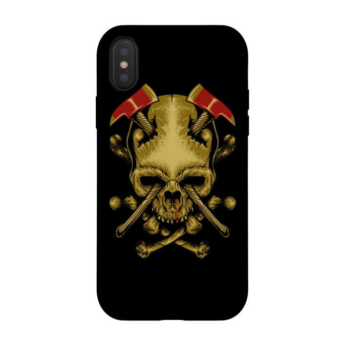 iPhone Xs / X StrongFit Skull Axes by Afif Quilimo
