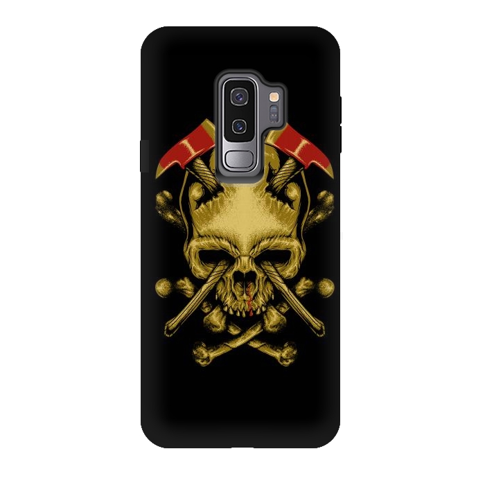 Galaxy S9 plus StrongFit Skull Axes by Afif Quilimo