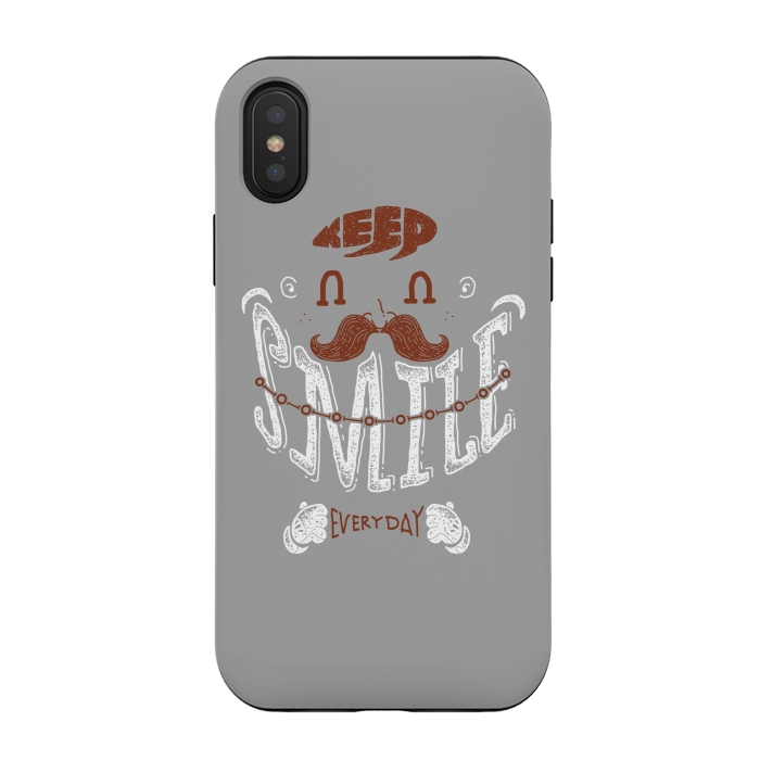 iPhone Xs / X StrongFit Keep smile everyday by Afif Quilimo