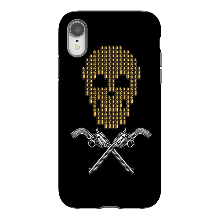 iPhone Xr StrongFit Skull Bullets by Afif Quilimo