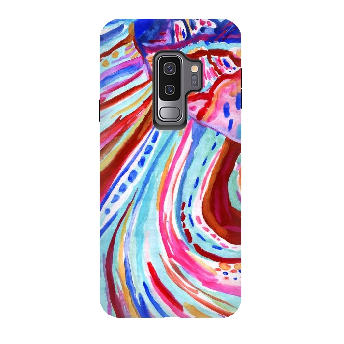 Galaxy S9 plus StrongFit Abstract Rainbow  by Tigatiga