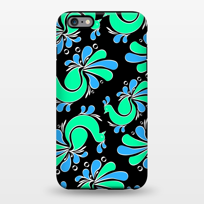 iPhone 6/6s plus StrongFit blue green peacock by MALLIKA
