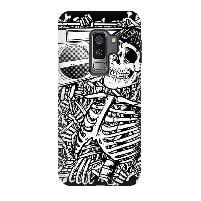 Galaxy S9 plus StrongFit Skull Boombox by Afif Quilimo