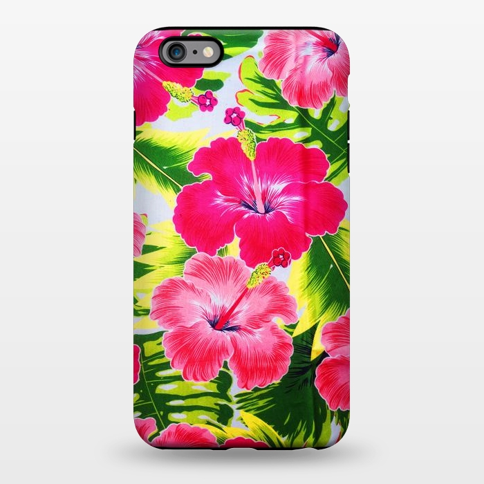 iPhone 6/6s plus StrongFit Hibiscus Exotic Floral Pattern by BluedarkArt