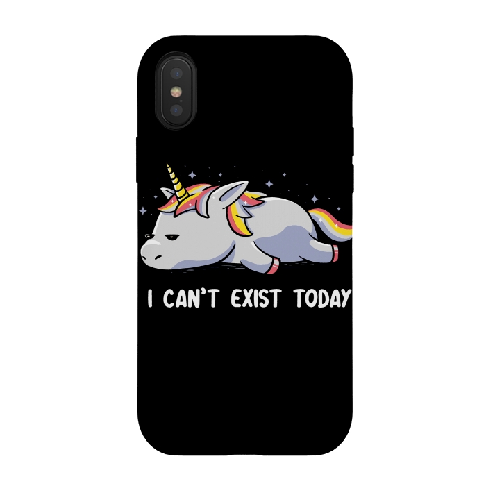 iPhone Xs / X StrongFit I Can't Exist Today by eduely