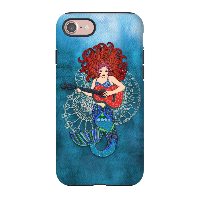 iPhone 7 StrongFit Musical Mermaid by Micklyn Le Feuvre