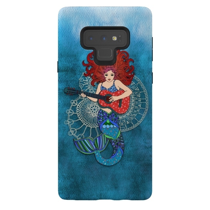Galaxy Note 9 StrongFit Musical Mermaid by Micklyn Le Feuvre