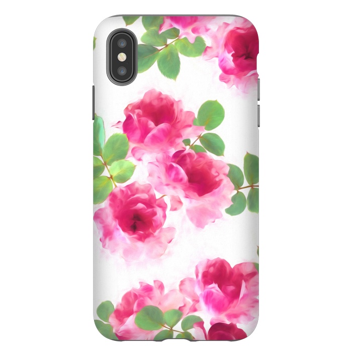 iPhone Xs Max StrongFit Candy Roses by Micklyn Le Feuvre