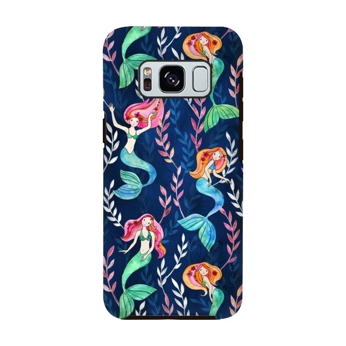 Galaxy S8 StrongFit Little Merry Mermaids by Micklyn Le Feuvre