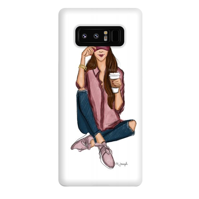 Galaxy Note 8 StrongFit Basic Chic - Brunette  by Natasha Joseph Illustrations 
