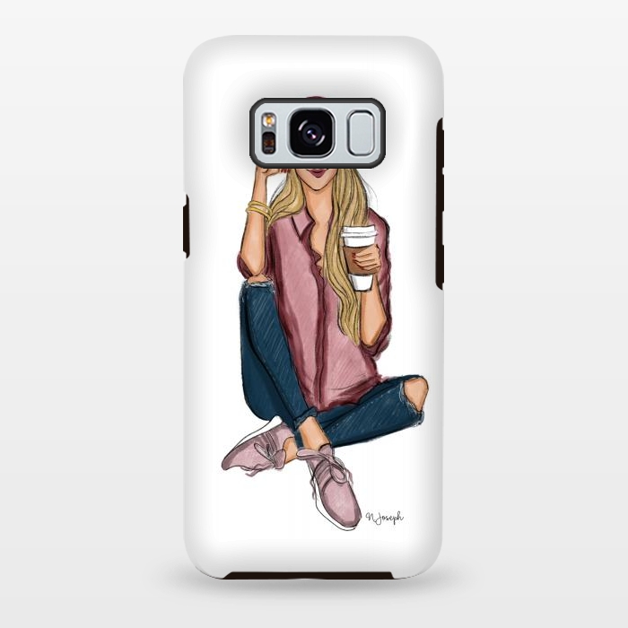 Galaxy S8 plus StrongFit Basic Chic - Blonde by Natasha Joseph Illustrations 