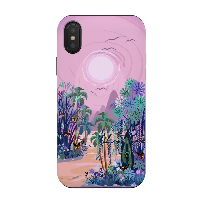 iPhone Xs / X StrongFit The Eyes of the Enchanted Misty Forest by BluedarkArt