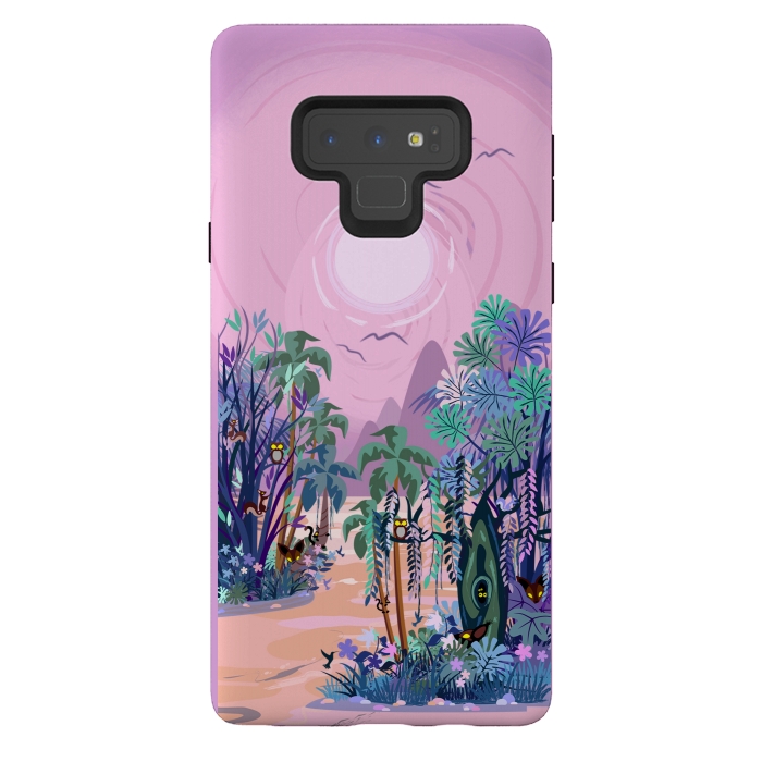 Galaxy Note 9 StrongFit The Eyes of the Enchanted Misty Forest by BluedarkArt