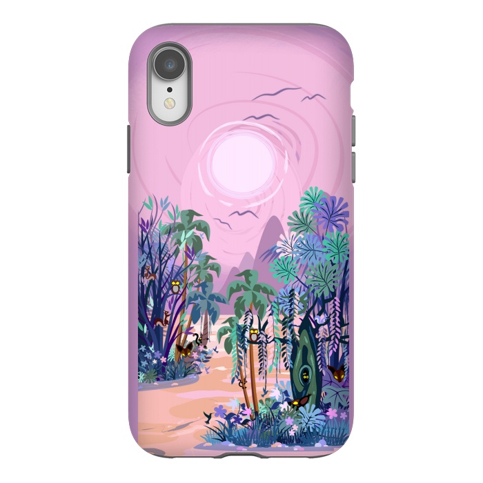 iPhone Xr StrongFit The Eyes of the Enchanted Misty Forest by BluedarkArt