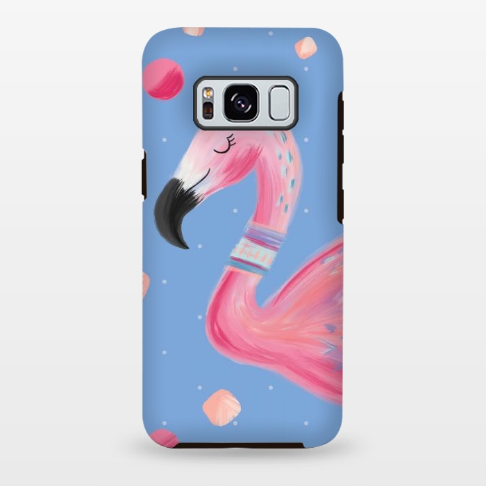 Galaxy S8 plus StrongFit Fancy Flamingo by Noonday Design