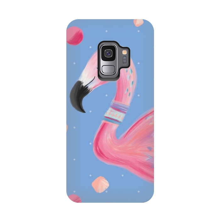 Galaxy S9 StrongFit Fancy Flamingo by Noonday Design