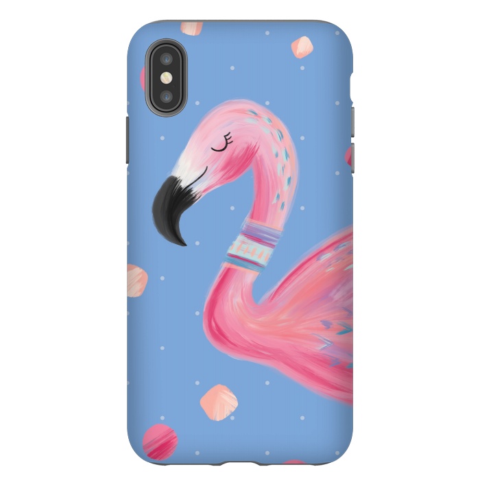 iPhone Xs Max StrongFit Fancy Flamingo by Noonday Design